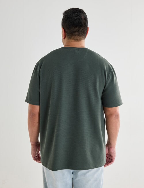 Gasoline Sonar Waffle Henley T-Shirt, Khaki product photo View 02 L