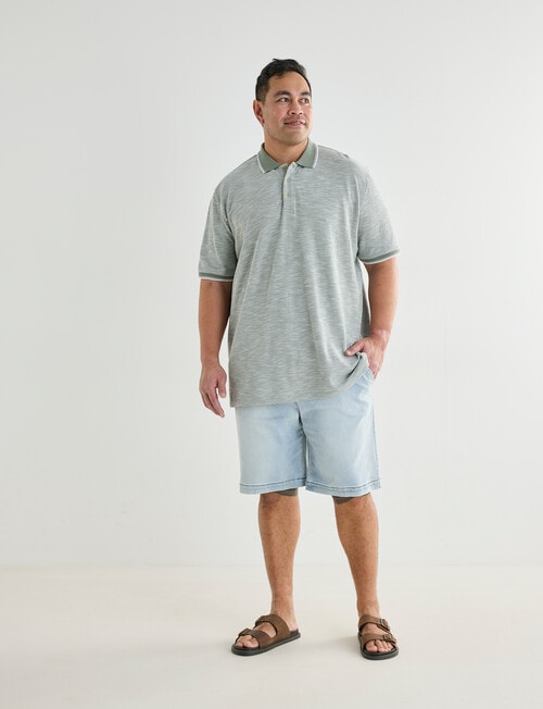Chisel King Size Tipped Polo Shirt, Sage product photo View 03 L