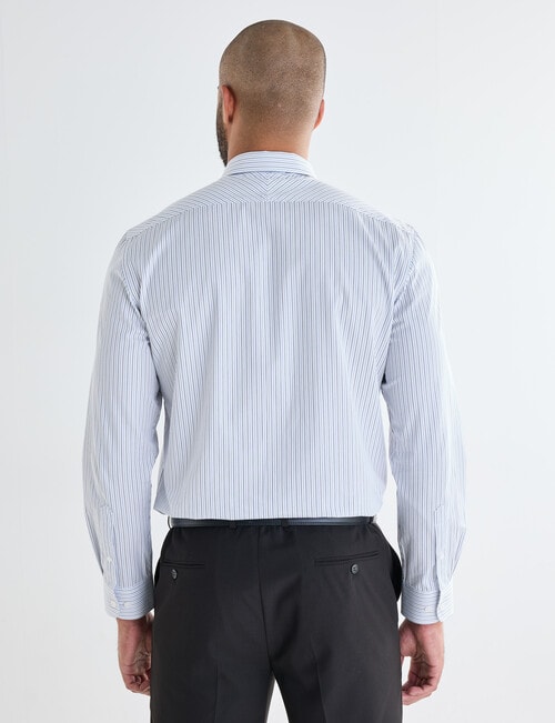 Laidlaw + Leeds Multi Stripe Long Sleeve Shirt, White product photo View 02 L