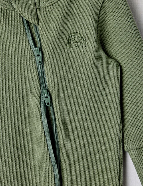 Teeny Weeny Sleep Waffle Sleepsuit, Khaki product photo View 02 L