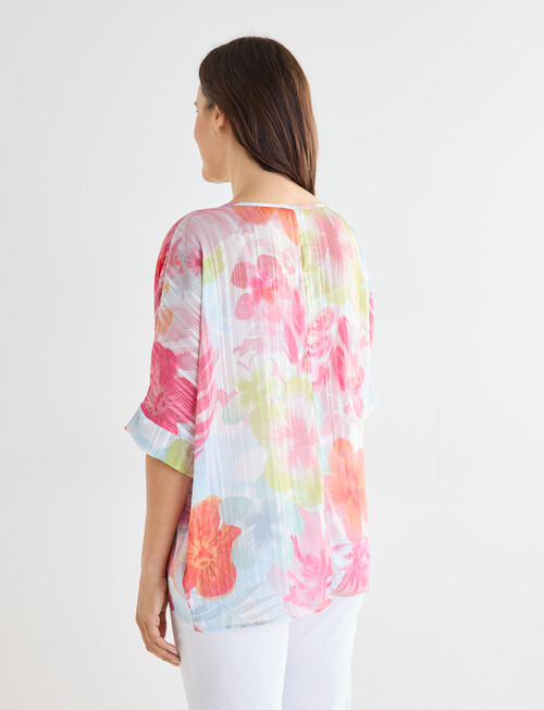 Ella J Drapey Top, Pink Print product photo View 02 L