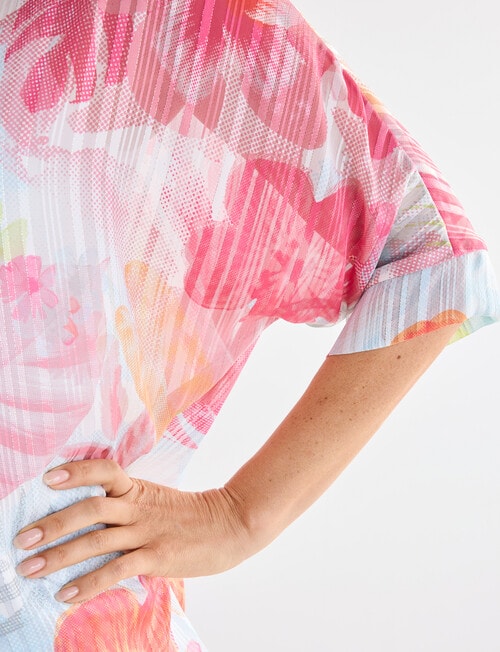 Ella J Drapey Top, Pink Print product photo View 05 L