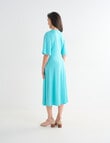 Ella J Tie Front Dress, Aqua product photo View 02 S