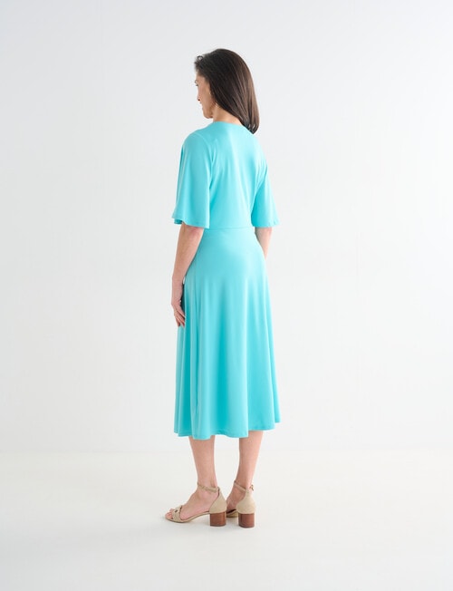 Ella J Tie Front Dress, Aqua product photo View 02 L