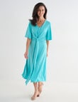 Ella J Tie Front Dress, Aqua product photo View 03 S