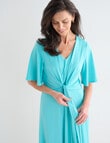 Ella J Tie Front Dress, Aqua product photo View 05 S