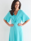 Ella J Tie Front Dress, Aqua product photo View 06 S