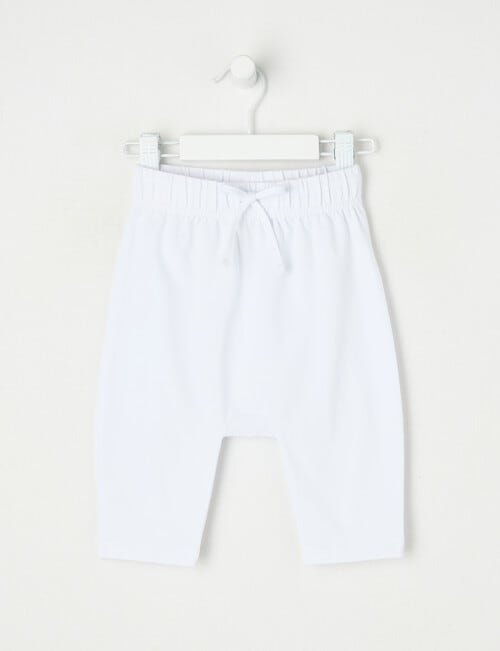 Little Bundle Stretch Cotton Essentials Pants, White product photo