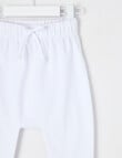 Little Bundle Stretch Cotton Essentials Pants, White product photo View 02 S