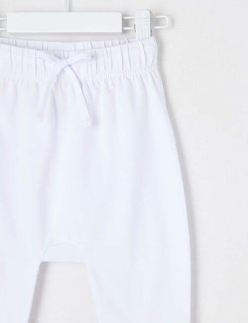 Little Bundle Stretch Cotton Essentials Pants, White product photo View 02 L
