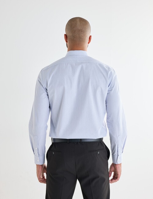 Laidlaw + Leeds Micro Check Long Sleeve Shirt, White product photo View 02 L