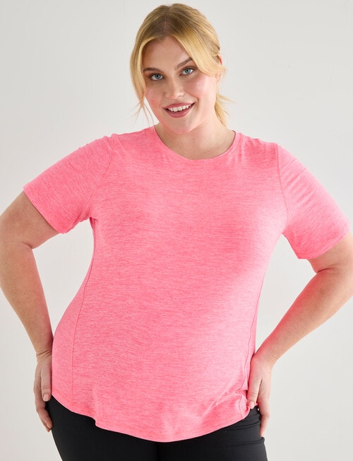 Superfit Curve Limitless Short Sleeve Tee, Neon Pink product photo