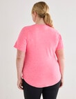 Superfit Curve Limitless Short Sleeve Tee, Neon Pink product photo View 02 S