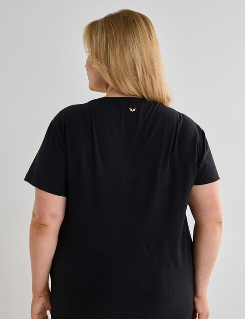 Superfit Curve Get Your Glow On Printed Tee, Black product photo View 02 L