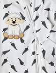Teeny Weeny Sheep Stretch Cotton Sleepsuit, White product photo View 02 S