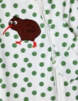 Teeny Weeny Kiwi Stretch Cotton Sleepsuit, White product photo View 02 S