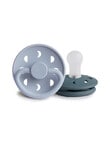 FRIGG Moon Silicone Pacifier, Blue, 0-6m, 2-Pack product photo View 02 S