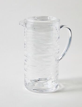 Terrace Wave Pitcher With Lid, Clear product photo