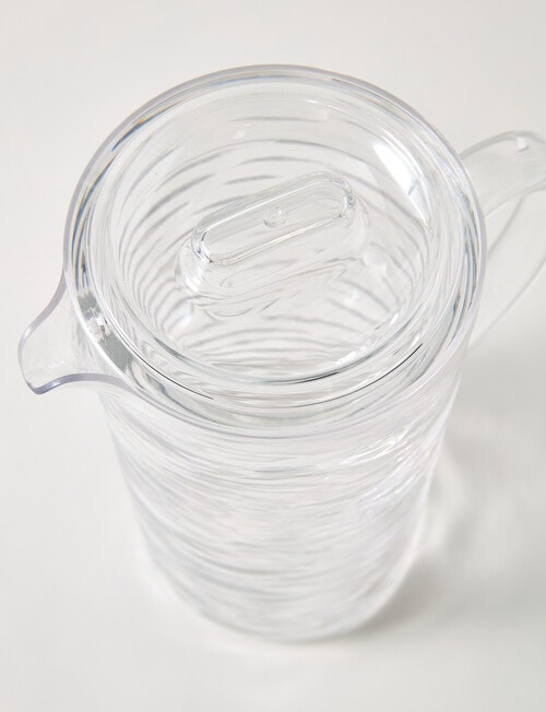 Terrace Wave Pitcher With Lid, Clear product photo View 02 L
