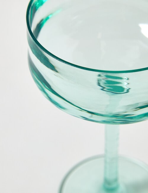 Terrace Wave Coupe Glass, Light Green product photo View 02 L