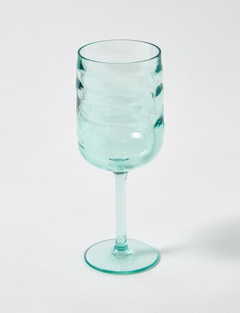 Terrace Wave Wine Glass, Light Green product photo
