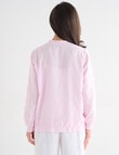 Ella J Linen Zip Jacket, Pale Pink product photo View 02 S