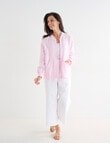 Ella J Linen Zip Jacket, Pale Pink product photo View 03 S