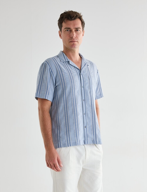 Gasoline Charmby Avalon Revere Shirt, Blue product photo View 04 L