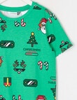 Sleep Mode Xmas Gamer Short PJ Set, 2-8, Green product photo View 02 S