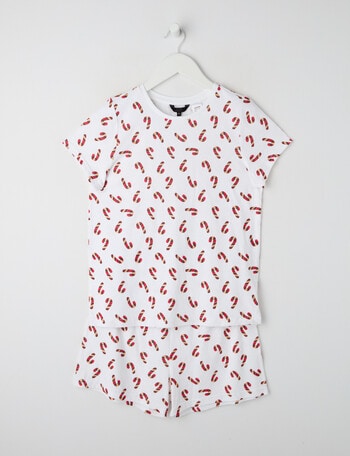Sleep Squad Christmas Candy Cane Short PJ Set, 10-16 product photo