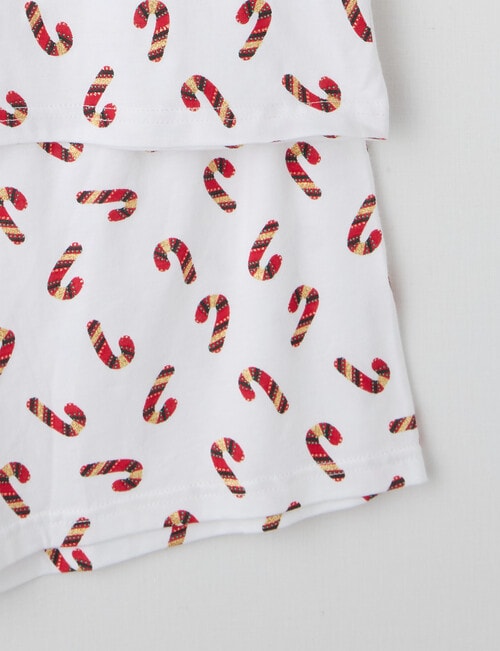 Sleep Squad Christmas Candy Cane Short PJ Set, 10-16 product photo View 03 L