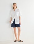 Mineral Sabina Broderie Boxy Shirt, White product photo View 03 S
