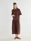 Mineral Sabina Broderie Midi Skirt, Chocolate product photo View 03 S