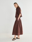 Mineral Sabina Broderie Midi Skirt, Chocolate product photo View 06 S