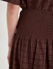 Mineral Sabina Broderie Midi Skirt, Chocolate product photo View 07 S
