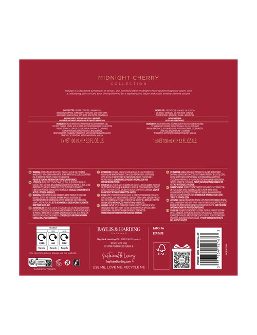 Baylis and Harding Midnight Cherry Indulgent Body Pamper Duo Set product photo View 05 L