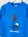 Wavetribe Palm Long Sleeve Rash Top, Blue product photo View 02 S