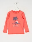Wavetribe Palm Long Sleeve Rash Top, Orange product photo