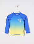 Wavetribe Ombre Long Sleeve Rash Top, Blue product photo