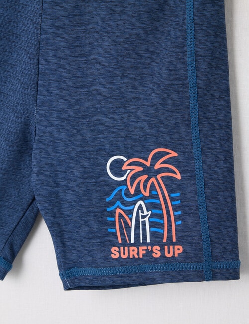 Wavetribe Rash Short, Denim Marle product photo View 02 L