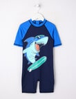Wavetribe Shark Rash Suit, Navy product photo
