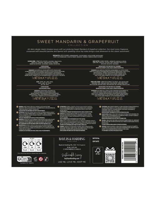 Baylis and Harding Mandarin & Grapefruit Luxury Pamper Tin Gift Set product photo View 05 L