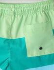 Wavetribe Colour Block Swim Short, Lime product photo View 03 S