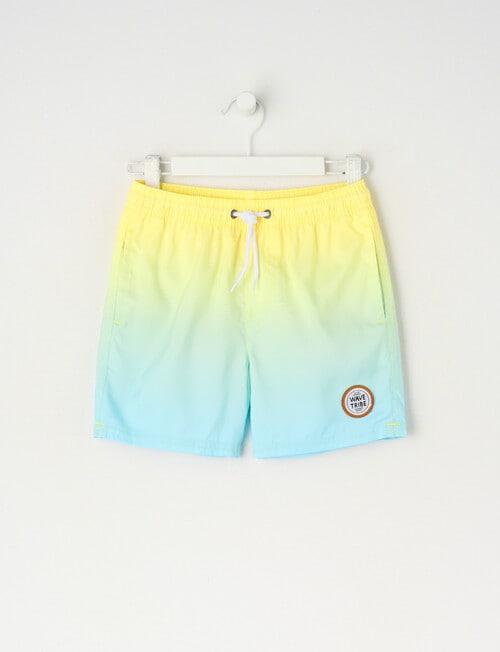 Wavetribe Ombre Swim Short, Yellow product photo
