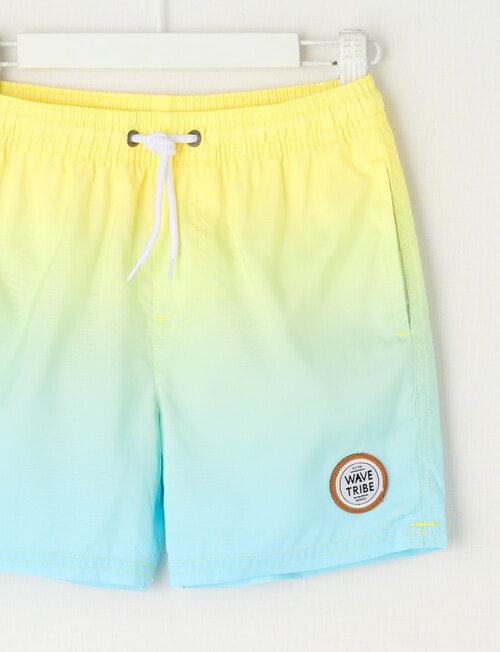 Wavetribe Ombre Swim Short, Yellow product photo View 03 L