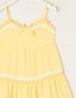Mac & Ellie Ric Rac Tiered Dress, Lemon product photo View 02 S