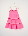 Mac & Ellie Ric Rac Tiered Dress, Fuchsia product photo