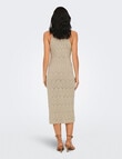 ONLY Mea Crotchet Midi Dress, Feather Gray product photo View 02 S