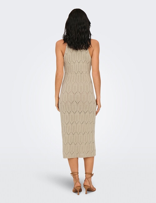 ONLY Mea Crotchet Midi Dress, Feather Gray product photo View 02 L