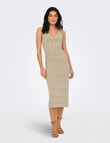 ONLY Mea Crotchet Midi Dress, Feather Gray product photo View 03 S